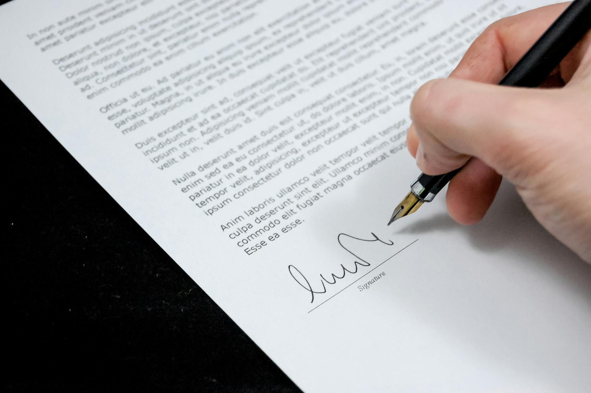 E-signature on a business proposal