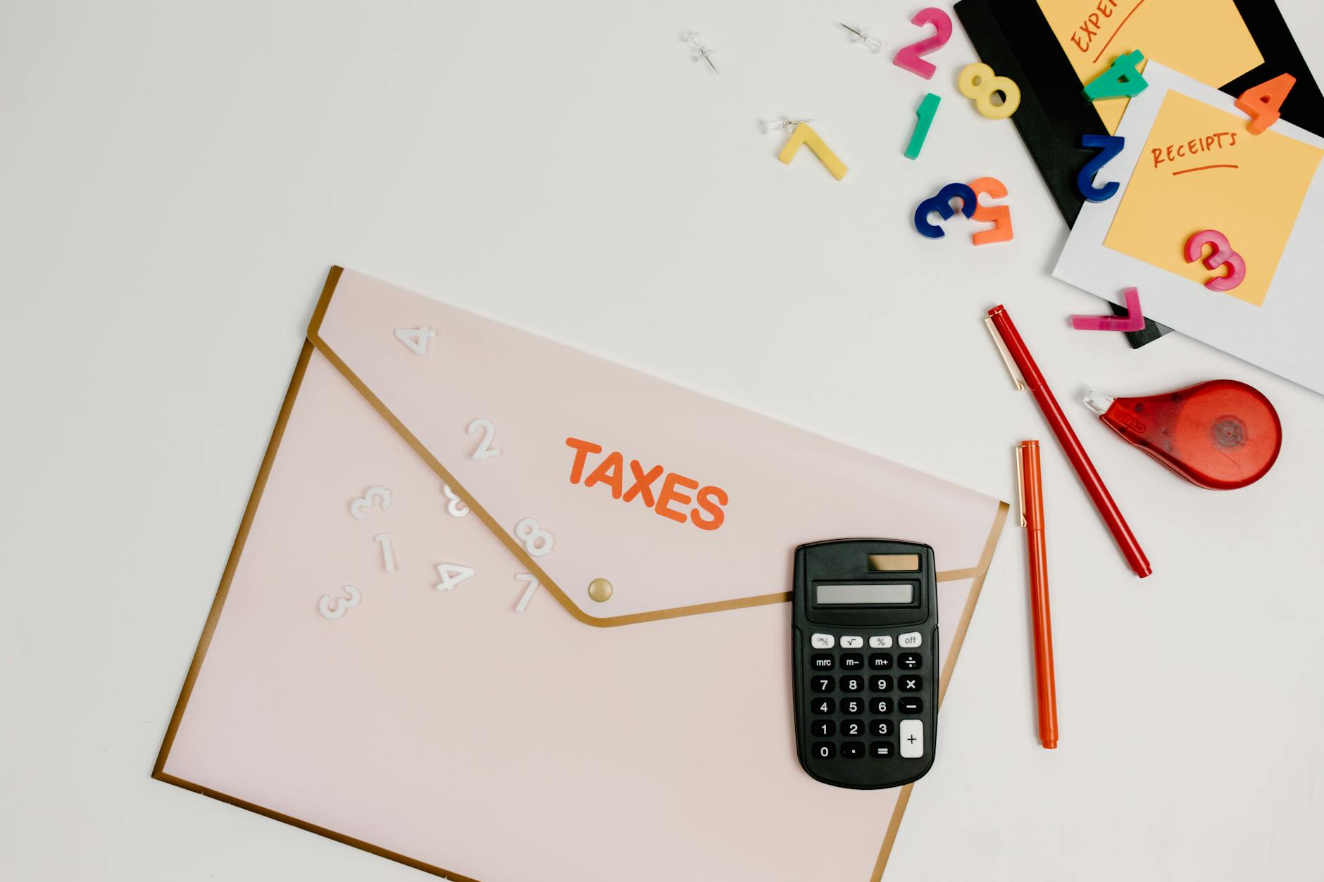 Tax compliance documents for business accounting