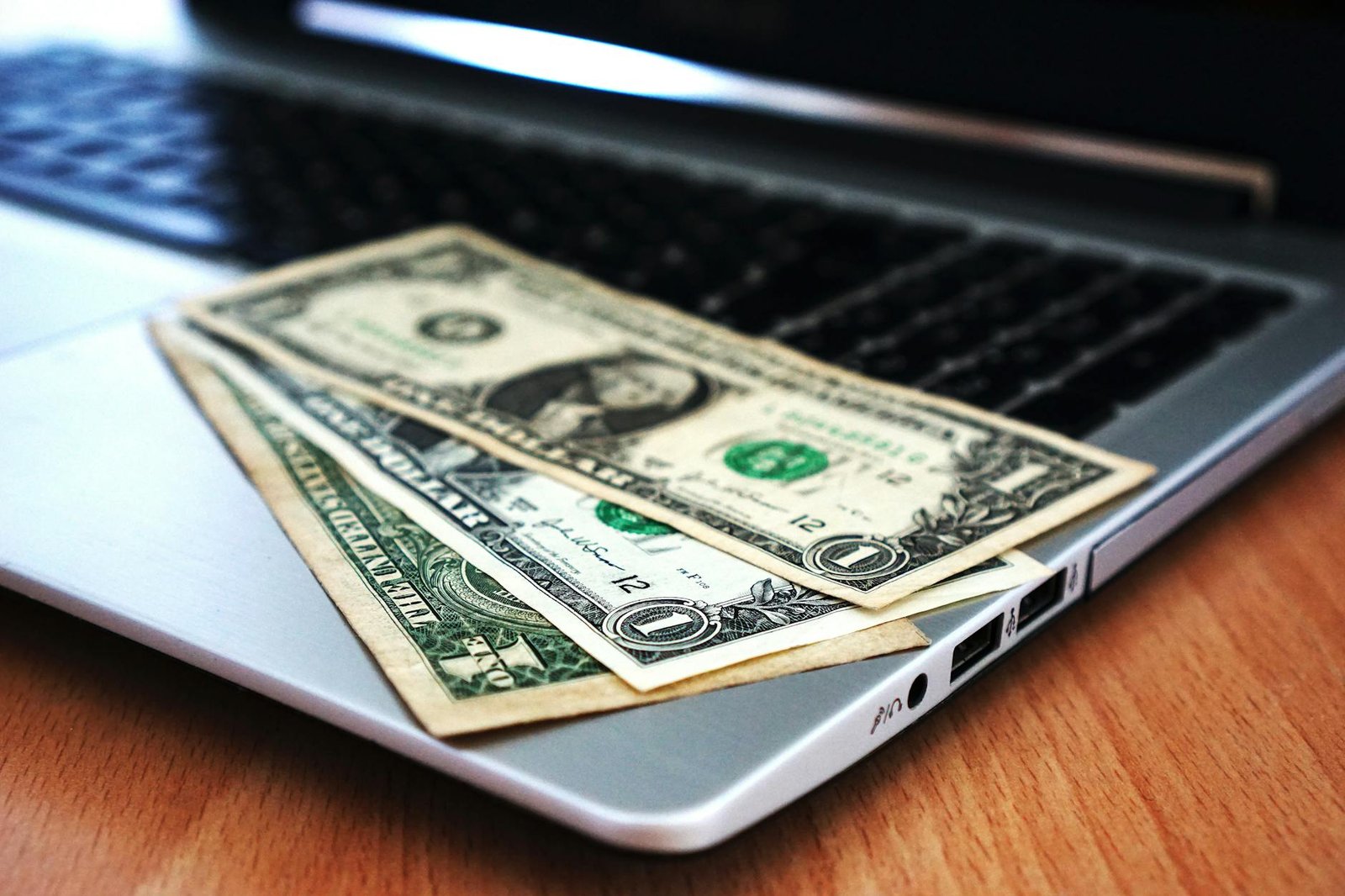 Bank feed connected to accounting software on a laptop screen