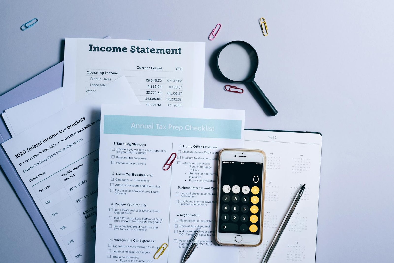 Accountant completing period-end close on accounting software