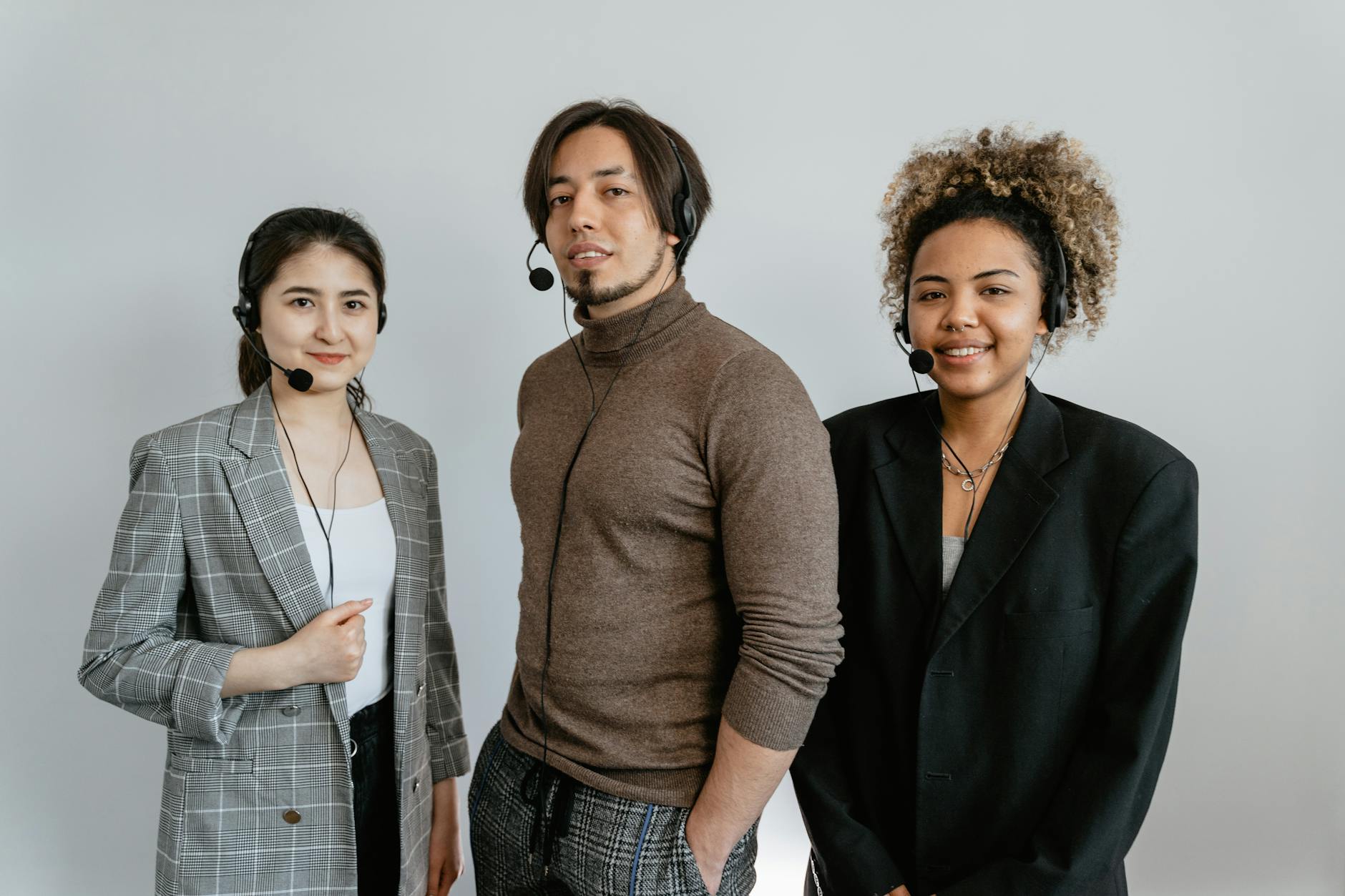 Customer service team using integrated systems